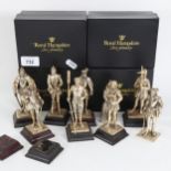 A set of Royal Hampshire Art Foundry Elizabethan figures, height 12cm (9)