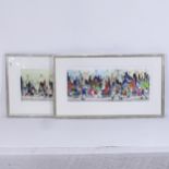 S F Howells, pair of limited edition prints, life in the fast lane, and the good life, framed,