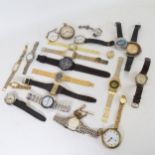 A collection of ladies and gents quartz wristwatches