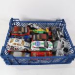 A collection of Scalextric cars