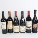 6 bottles of red wine, including Chateauneuf Du Pape 2009, Albali Reserve 2002 etc