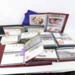 Various postage stamps, Royal Mail First Day Cover albums, Kestrel cover album etc