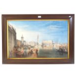 Large scale colour print, St Mark's Square and Doge's Palace view at Venice, framed, overall 68cm