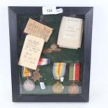 A group of 4 First World War medals to 225172 Valentine O Taylor AE Royal Navy, comprising