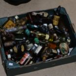 A boxful of miniatures, including Whisky and Creme de Menthe