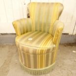 An early 20th century lady's tub chair