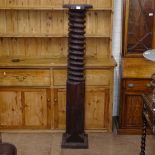 An antique French spiral turned column, H 153CM