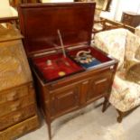 A 1920s mahogany-cased gramophone