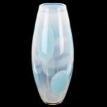 JEFF ZIMMERMAN for TIFFANY & CO - contemporary blue opalescent glass vase, height 29cm