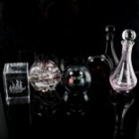 A group of Studio glass including a Langham Glass House paperweight (5)