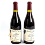 2 bottles of 1990 Hospices de Beaune Premier Cru, Cuvee Clos des Avaux. Levels to mid neck, label