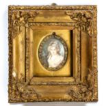 A 19th century miniature painted portrait on copper, Ann Duchess of Sutherland, unsigned,