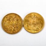 ***WITHDRAWN*** 2 gold sovereigns, 1900 and 1912