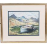 Nicole Faleur (French, 1925-2017), Isle of Mull, pastel drawing, signed with a monogram, inscribed