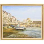 Enid Chiverton (Contemporary), Late afternoon, Mevagissey, oil on canvas, signed, titled to the