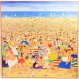 Anthony Pegg (Contemporary), Life is a Beach, untitled oil on canvas laid on board, signed, 122cm