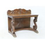 William IV mahogany washstand in the manner of George Bullock, circa 1835, having a double