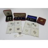 Elizabeth II Maundy Money, 1968, cased; also 1955 and 1981; George V Maundy Money, 1919, loose;