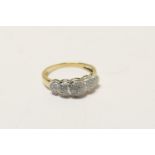 9ct gold pave diamond cluster ring, size P, gross weight approx. 2.9g