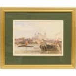 Alfred Bennett (Active 1861-1916), Three London views: Waterloo Bridge, Tower Wharf and The Pool