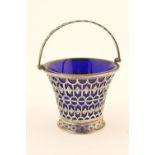 Late Victorian silver sugar basket, by Martin Hall & Co., Sheffield 1892, pierced, flared form
