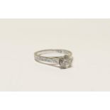 Boodle & Dunthorne diamond solitaire ring, round brilliant cut diamond of approx. 0.5ct within an