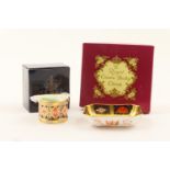 Royal Crown Derby Drum paperweight, no stopper, boxed, 5cm diameter; also a Royal Crown Derby