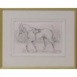 Charles Johnson Payne (1884-1967), known as Snaffles, The reluctant competitor, pencil sketch of a