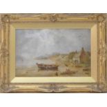 William Joseph Julius Caesar Bond, (1833-1926), Egremont Shore 1853, signed, oil on board, titled to