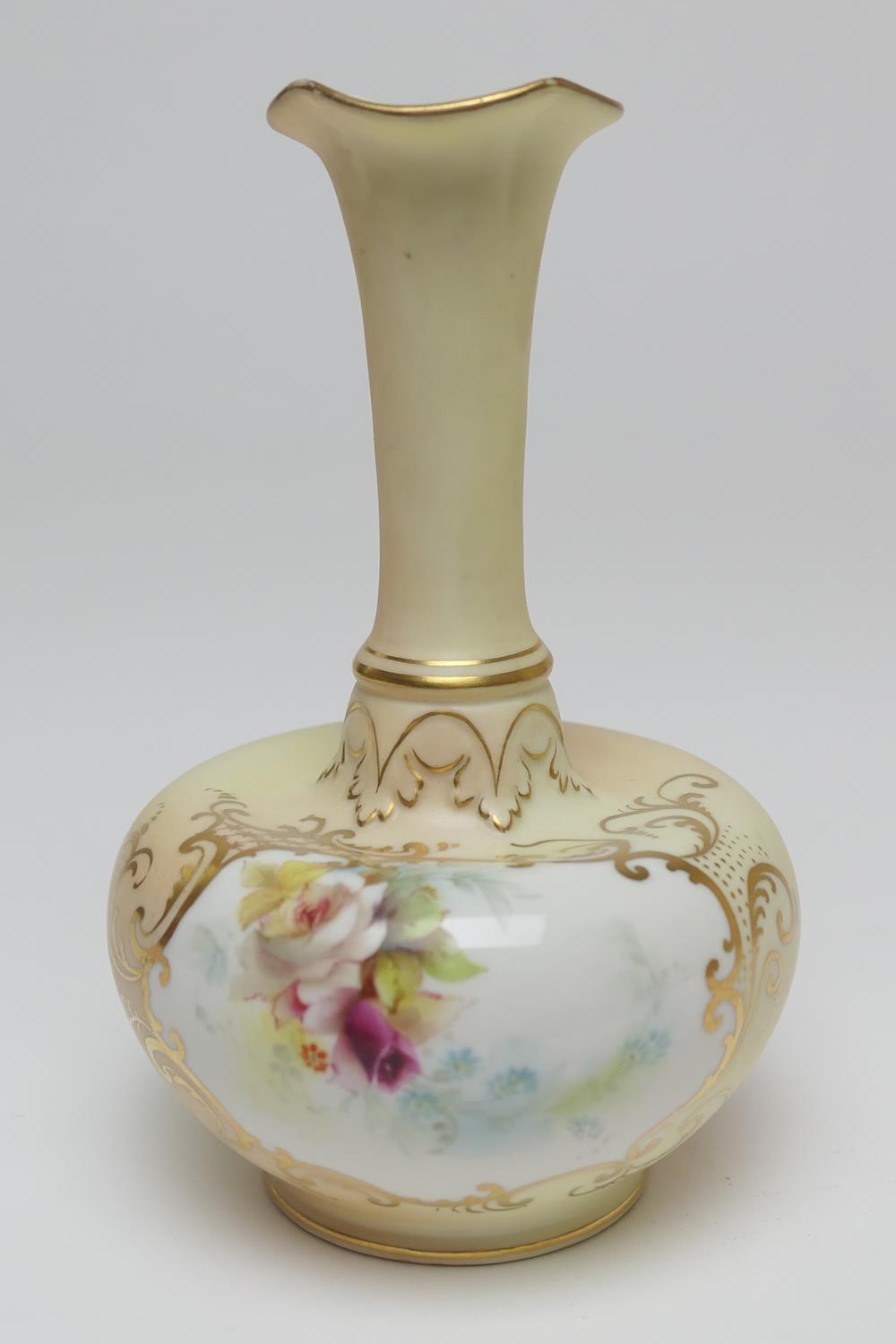 Grainger & Co. Worcester vase, circa 1897, shape G685, decorated with a view of Anne Hathaway's - Image 8 of 15