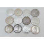 Twelve Victorian crowns comprising 1887, 1889, 1890, 1893 x 4, 1897 x 2, 1899, 1900 x 2 (all VF/EF),