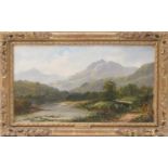 Thomas Stanley Barber (act. 1891-99), On the Llugwy, Snowdonia, oil on canvas, signed with initials,