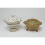 Royal Worcester pot pourri bowl and cover, circa 1908, shape G846, moulded throughout, the cover