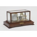 Russell of Norwich, modern mahogany cased barograph, circa 1996, 39.5cm x 23.5cm