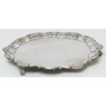 Victorian silver salver, by Martin Hall & Co., London 1891, retailed by Goldsmiths & Silversmiths