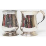 George III silver baluster tankard, by John King, London 1771, plain baluster form with acanthus