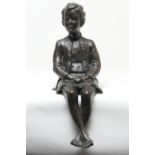 Tom Greenshields (1915-1994), 'Lara in a cardigan', bronzed resin sculpture, signed limited edition,