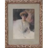 Percy Anderson (1851-1928), Portrait of Mrs Copland-Griffiths, watercolour, signed with a