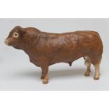 John Harper for Shebeg Pottery, Isle of Man, a Limousin bull, painted mark 'Harper Shebeg I.O.M.',