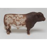 John Harper for Shebeg Pottery, Isle of Man, a Beef Shorthorn bull, painted mark 'Harper Shebeg I.