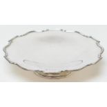 George V silver footed fruit bowl, Birmingham 1935 with Jubilee mark, shaped circular form on a