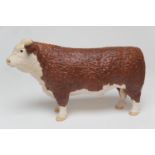 John Harper for Shebeg Pottery, Isle of Man, a Hereford bull, painted mark 'Harper Shebeg I.O.M.',