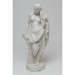 Victorian parian model of a water nymph, circa 1865, unmarked, height 42cm