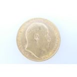 Edward VII sovereign, 1908 (EF), weight approx. 7.9g