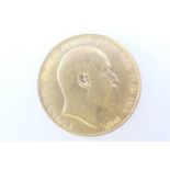 Edward VII sovereign, 1909 (EF), weight approx. 7.9g