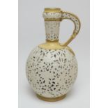 Grainger & Co. Worcester reticulated jug, circa 1891, baluster form, the reticulated body, neck
