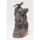 After Oliver Sheppard (1865-1941), Commemoration of the dying Cuchulainn, bronze finish spelter,