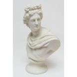 Victorian parian bust of Apollo, attributed to Brown, Westhead, Moore & Co., circa 1861, unmarked,