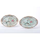 Two scalloped octagonal platters