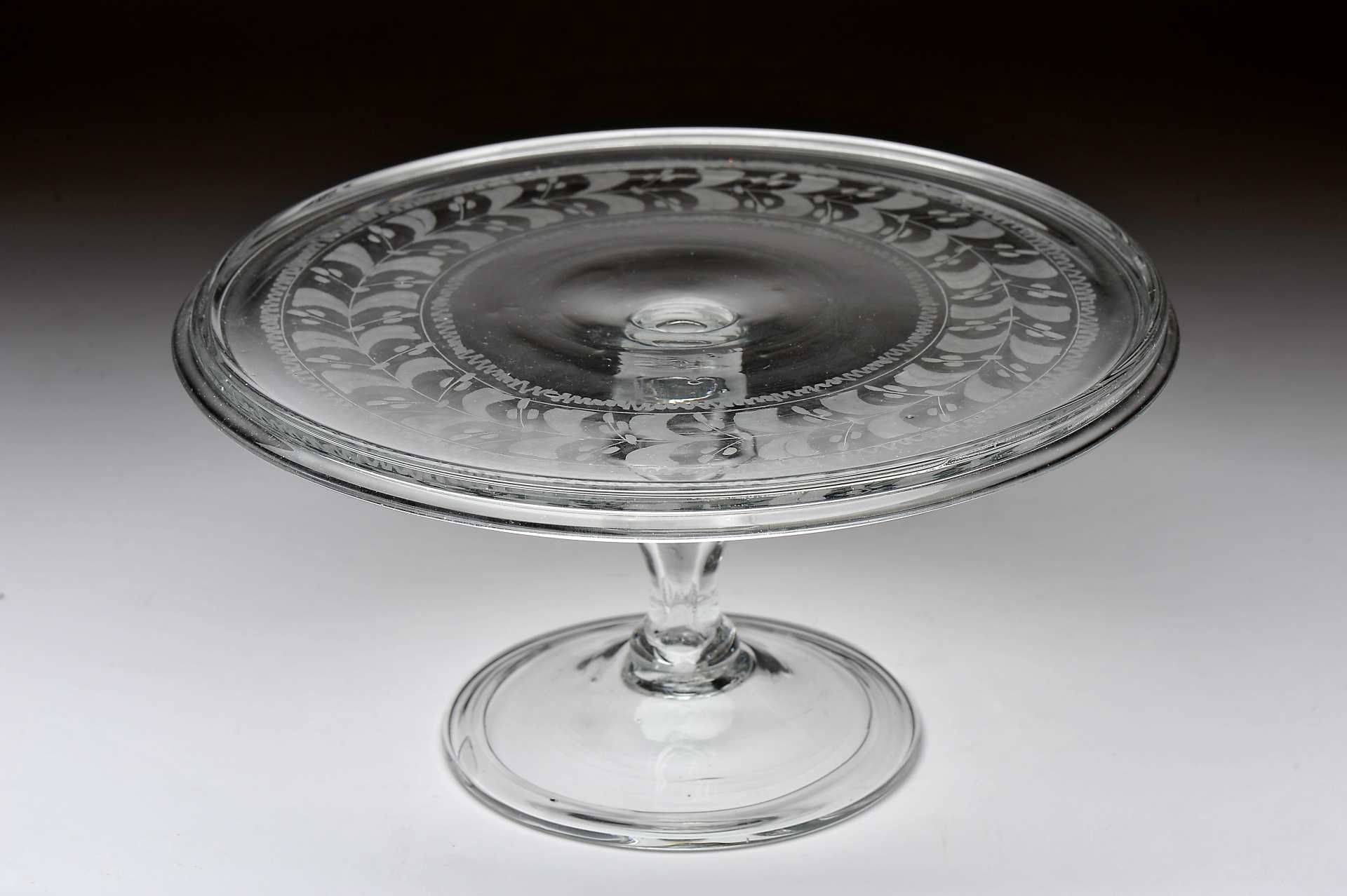 A stemmed salver